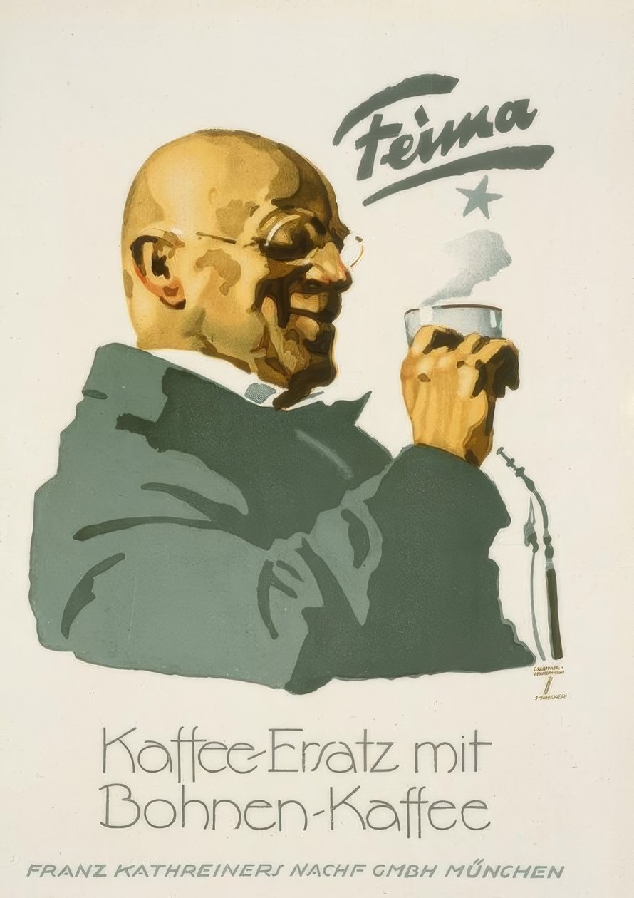 Feima - Kaffee-Ersatz mit Bohnen-Kaffee von Ludwig Hohlwein