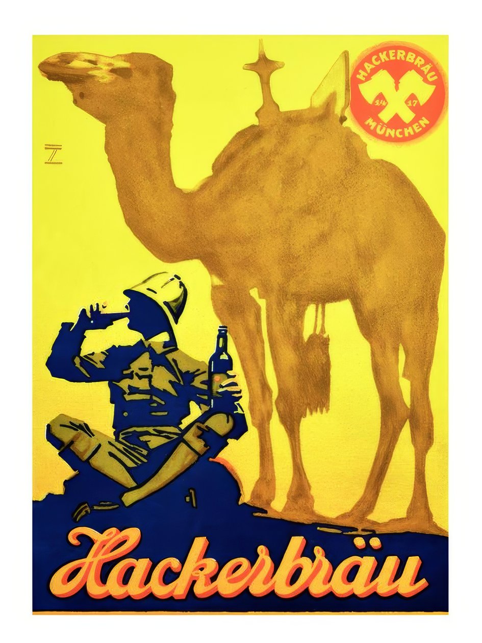 Hackerbräu Bier von Ludwig Hohlwein