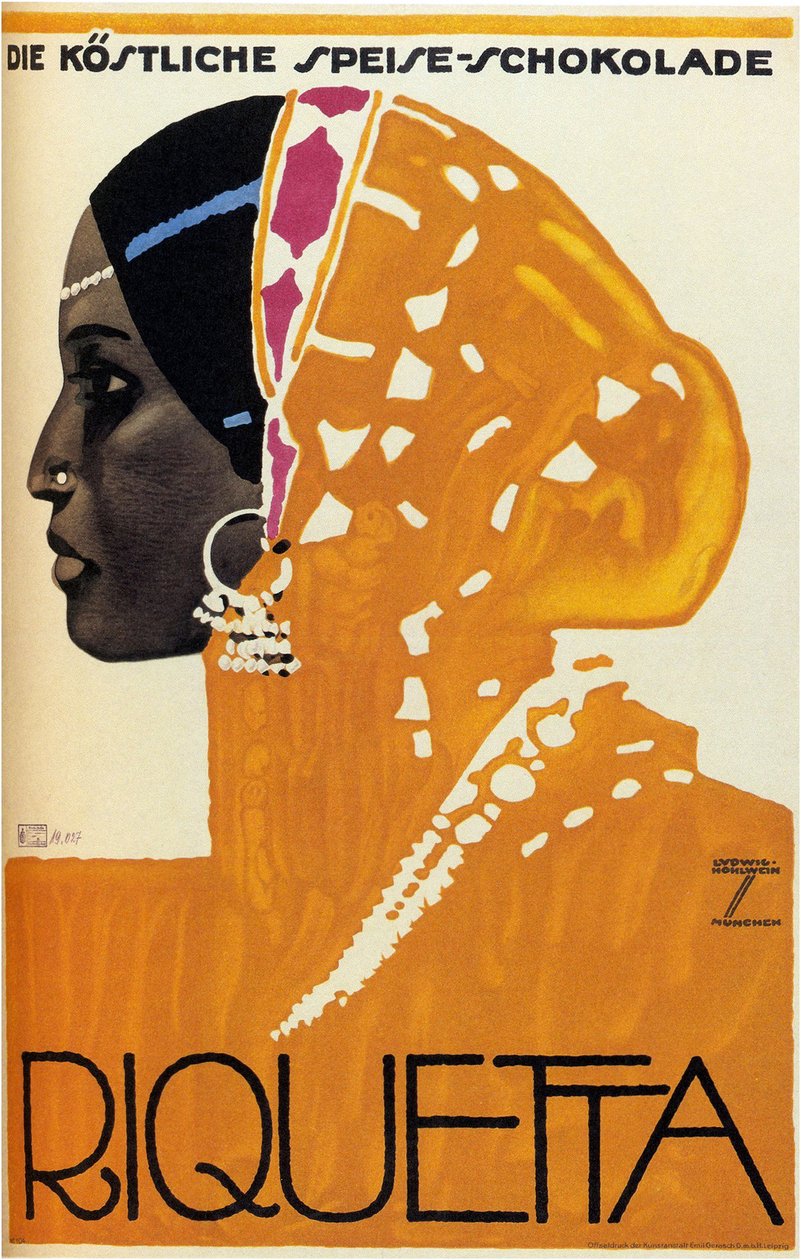 Riquetta Schokolade, 1925 von Ludwig Hohlwein
