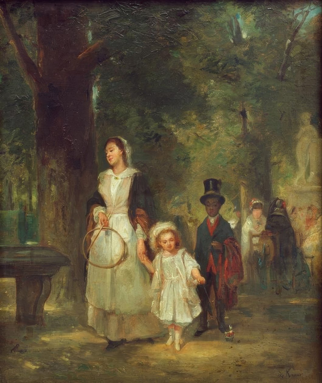 Spaziergang im Tuileriengarten von Ludwig Knaus