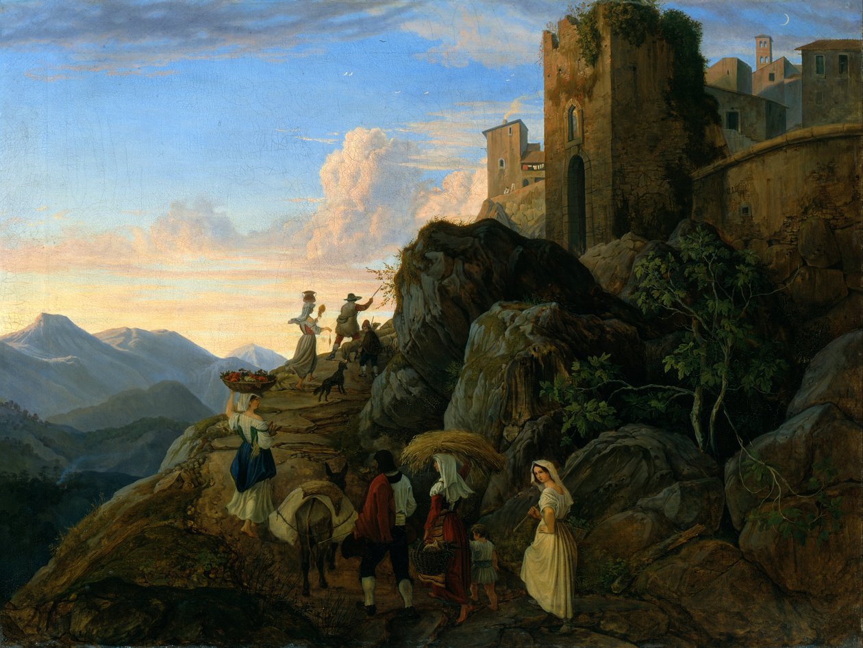 Civitella (Abend) von Ludwig Richter