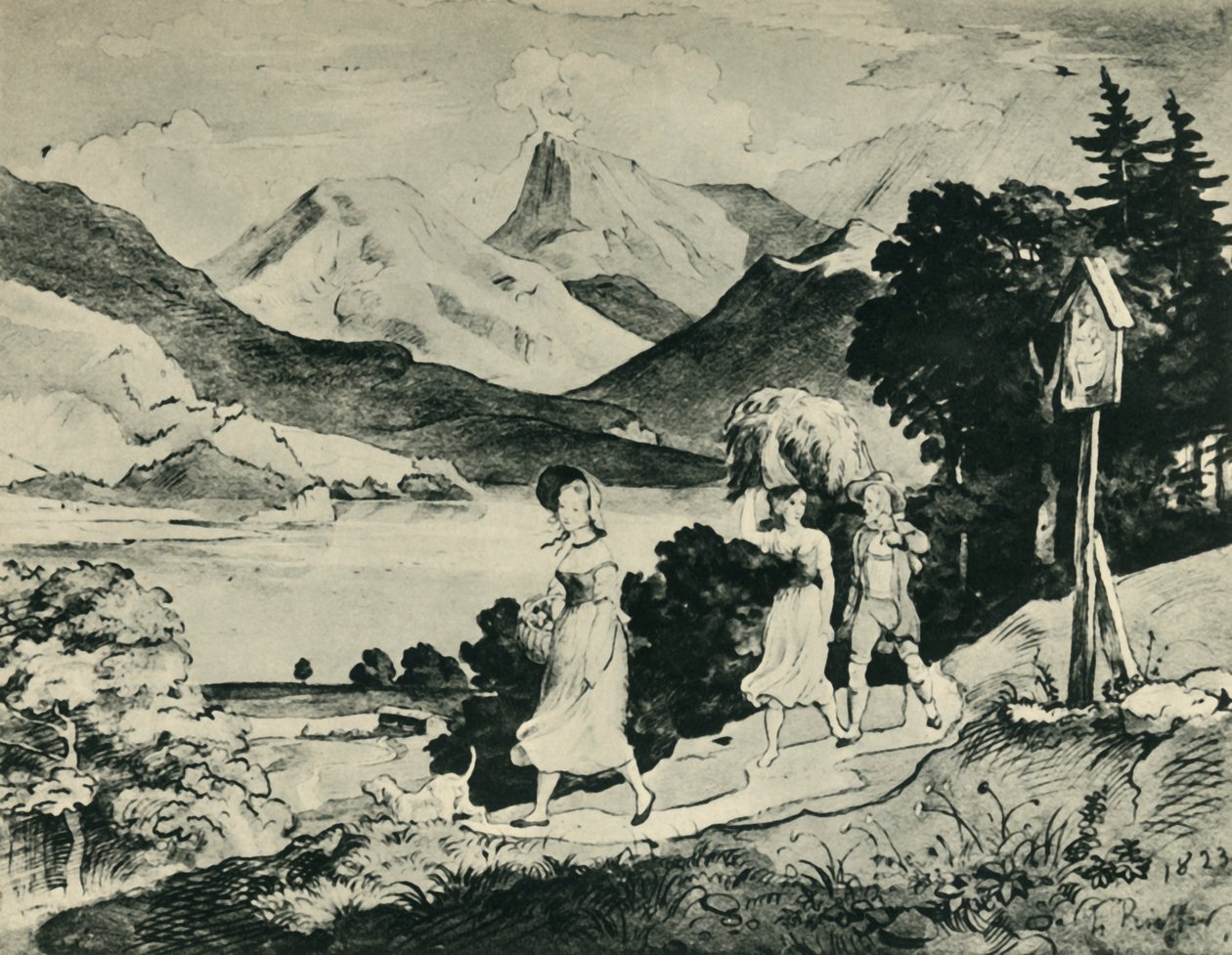 Fuschlsee, Salzburg, Österreich, 1823, 1943 von Ludwig Richter