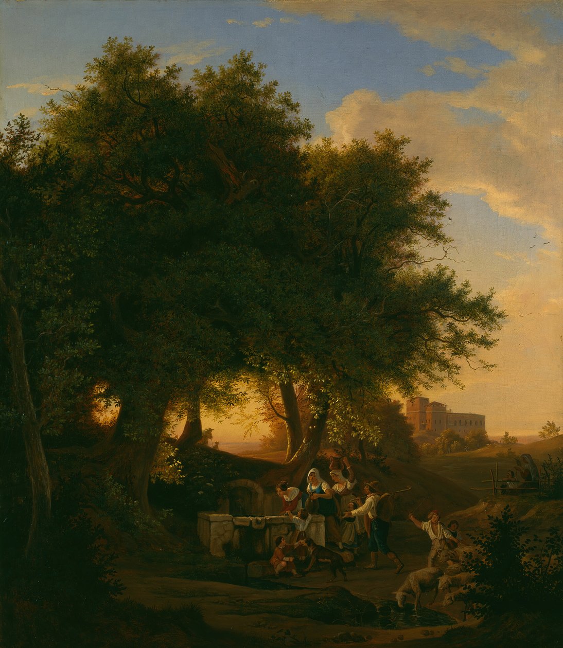 Der Brunnen in Grottaferrata von Ludwig Richter