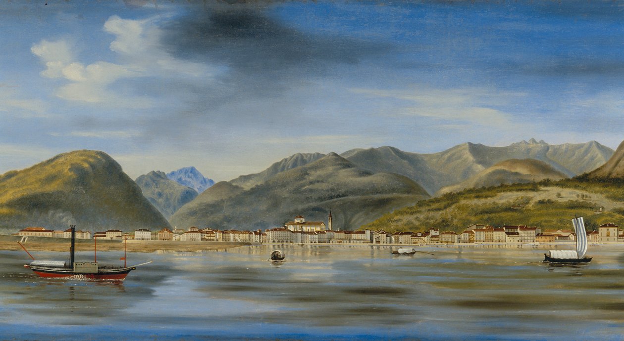 Ansicht von Intra vom See aus von Luigi Litta