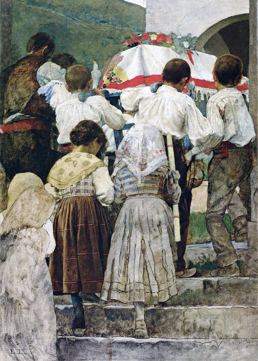 Die Beerdigung eines Kindes, Italien von Luigi Nono