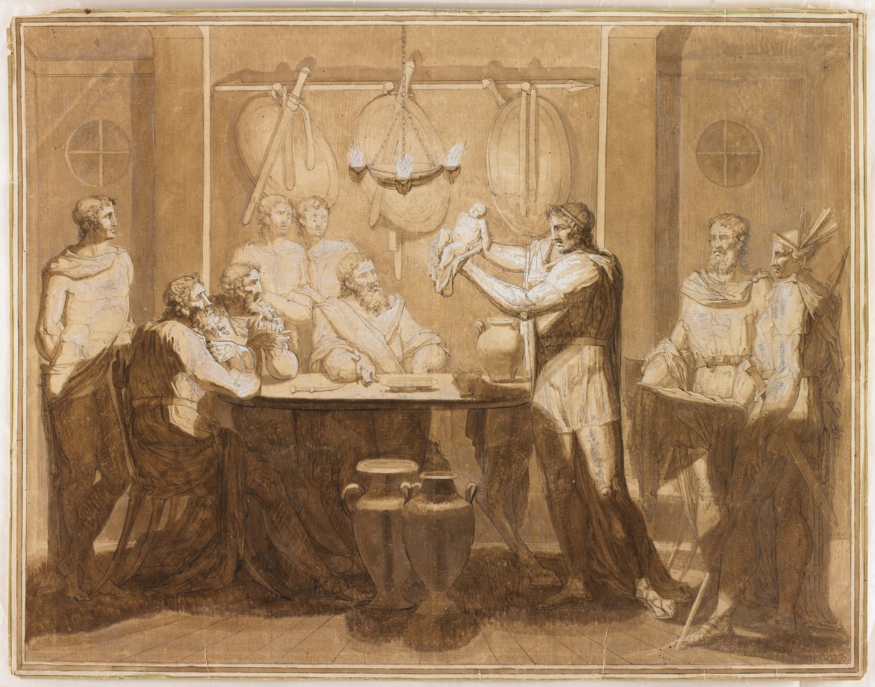 Der Säugling Pyrrhus vor Glaucias von Luigi Sabatelli