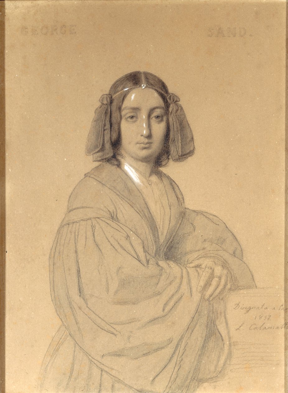 Porträt von George Sand, 1837 von Luigi Calamatta