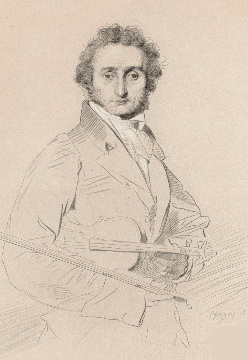 Porträt von Niccolò Paganini 1782-1840, 1830 von Luigi Calamatta