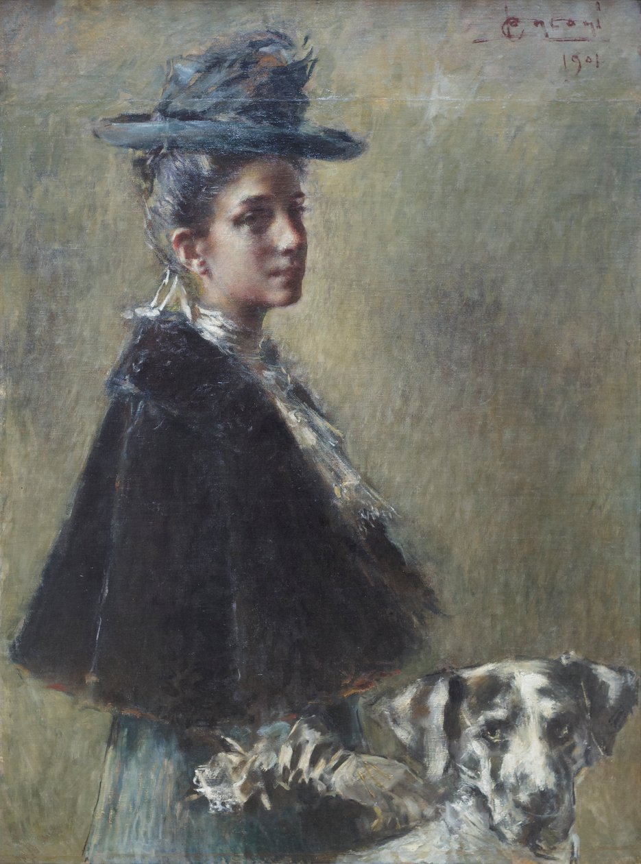 Porträt von Frau Torelli von Luigi Conconi