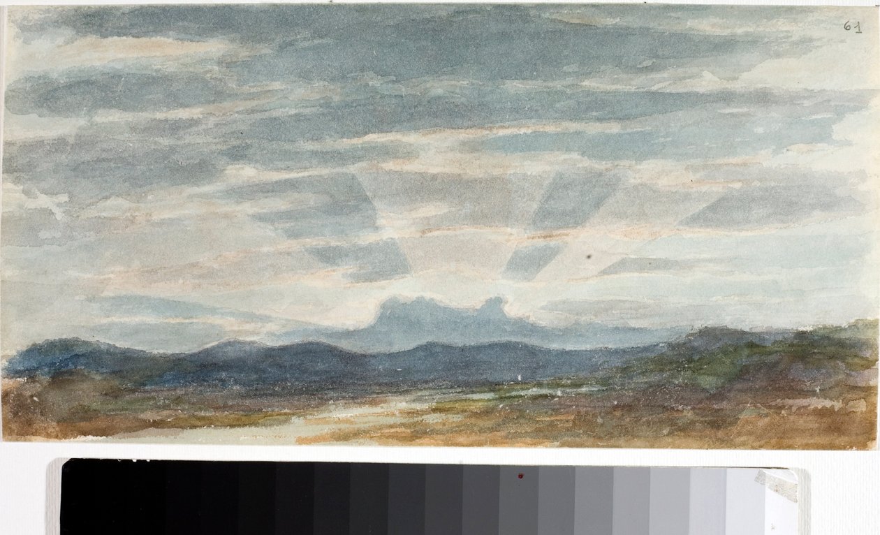 Landschaft, Lichteffekte (Aquarell, vor 1825) von Luigi Garibbo