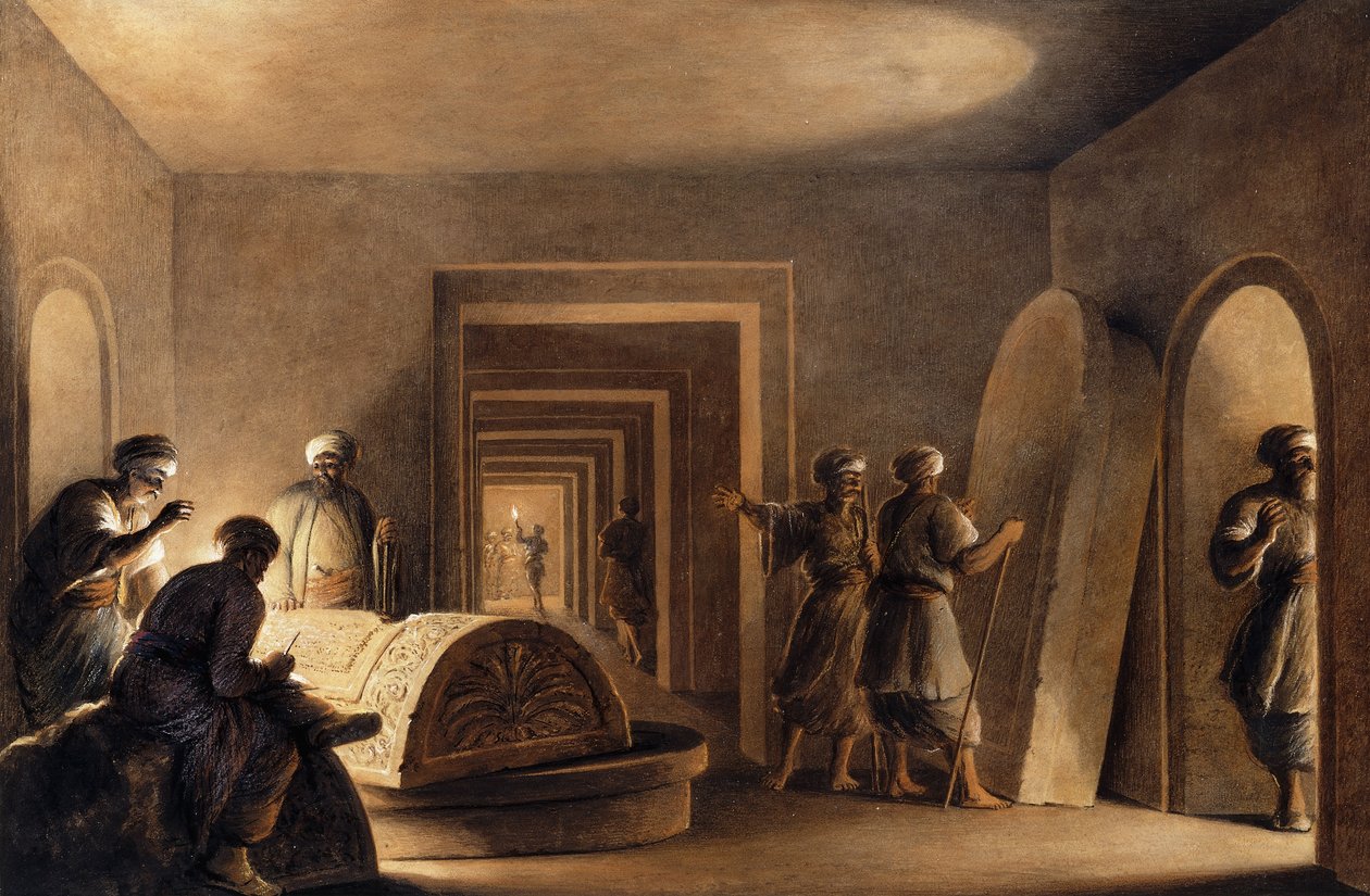 Figuren in ägyptischen Gräbern von Luigi Mayer