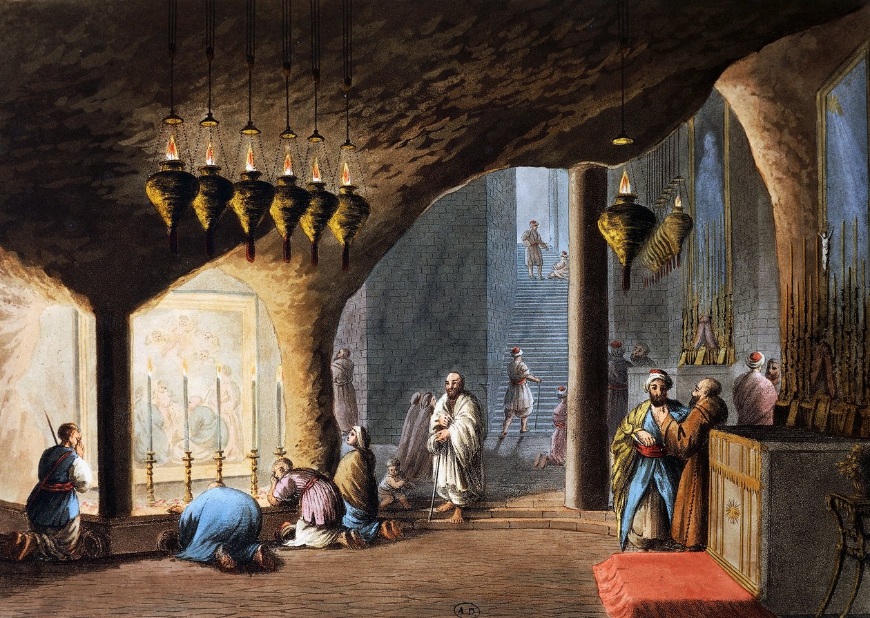 Grotte der Geburt Christi, Jerusalem von Luigi Mayer