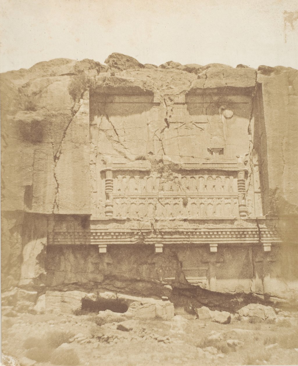 Grab auf dem Felsen in Persepolis, 1858 von Luigi Pesce