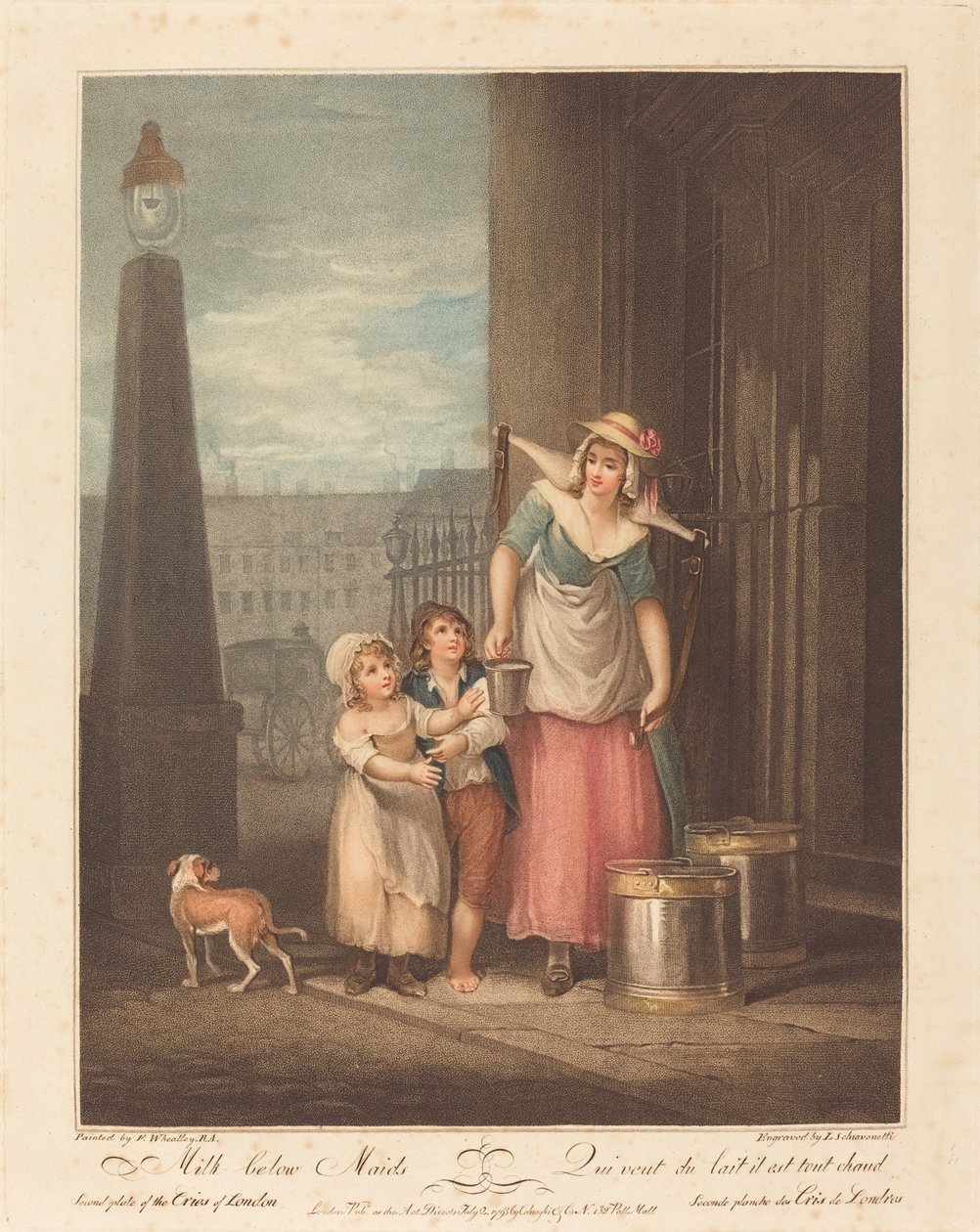 Milch unter Mägden von Luigi Schiavonetti after Francis Wheatley