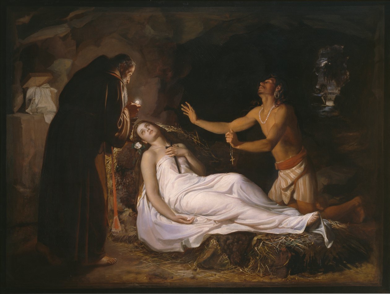 Die letzten Momente von Atala, 1871 von Luis Monroy