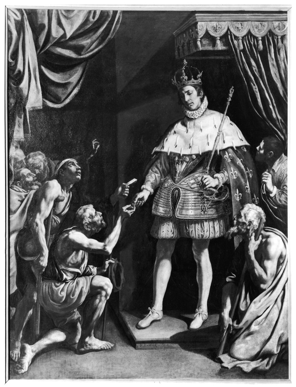 Der heilige Ludwig (1214-70) verteilt Almosen, ca. 1615-20 von Luis Tristan de Escamilla