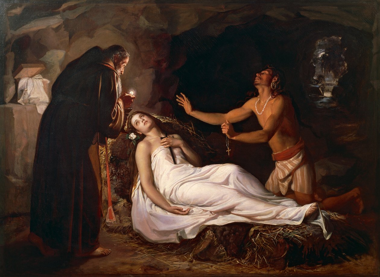Der Tod von Atala, 19. Jahrhundert von Luis Monroy