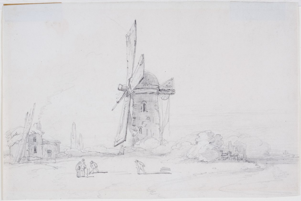 Landschaft mit Windmühle von Luke Clennell