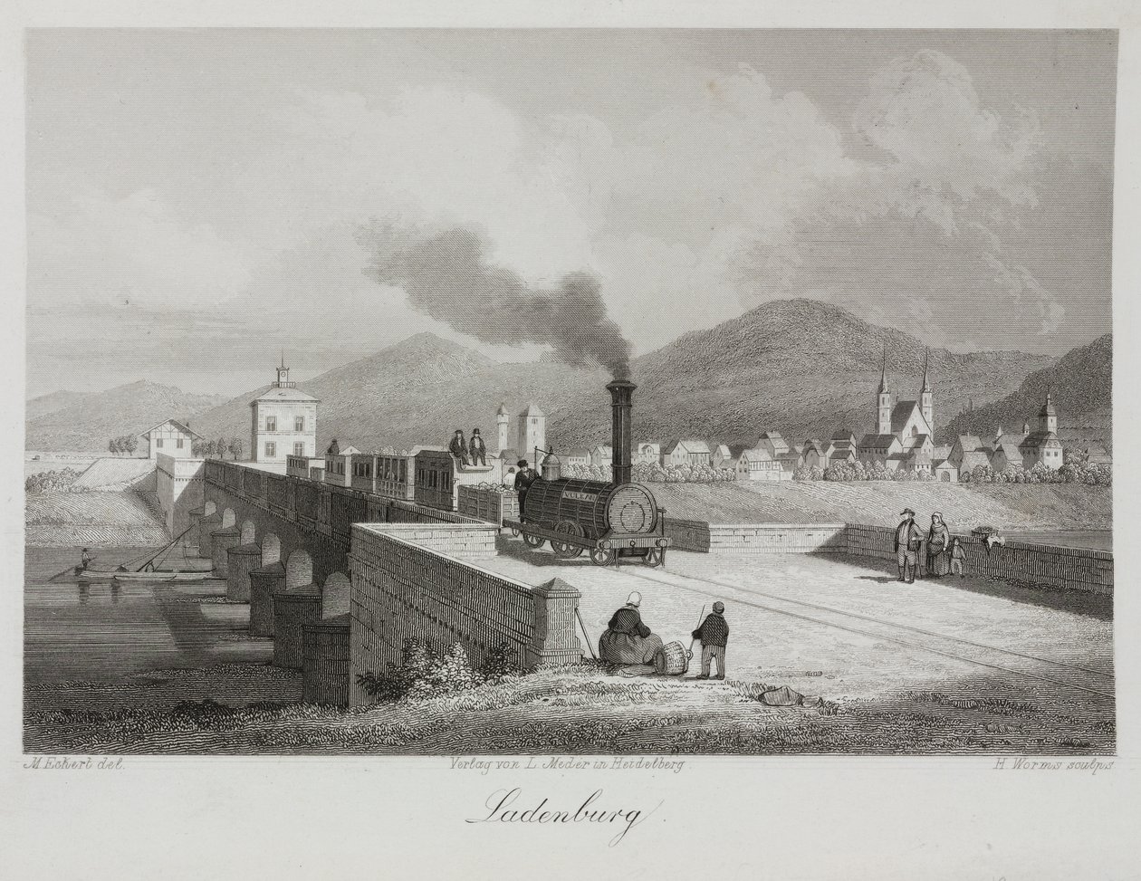 Ladenberg, graviert von H. Worms von M. after Echert