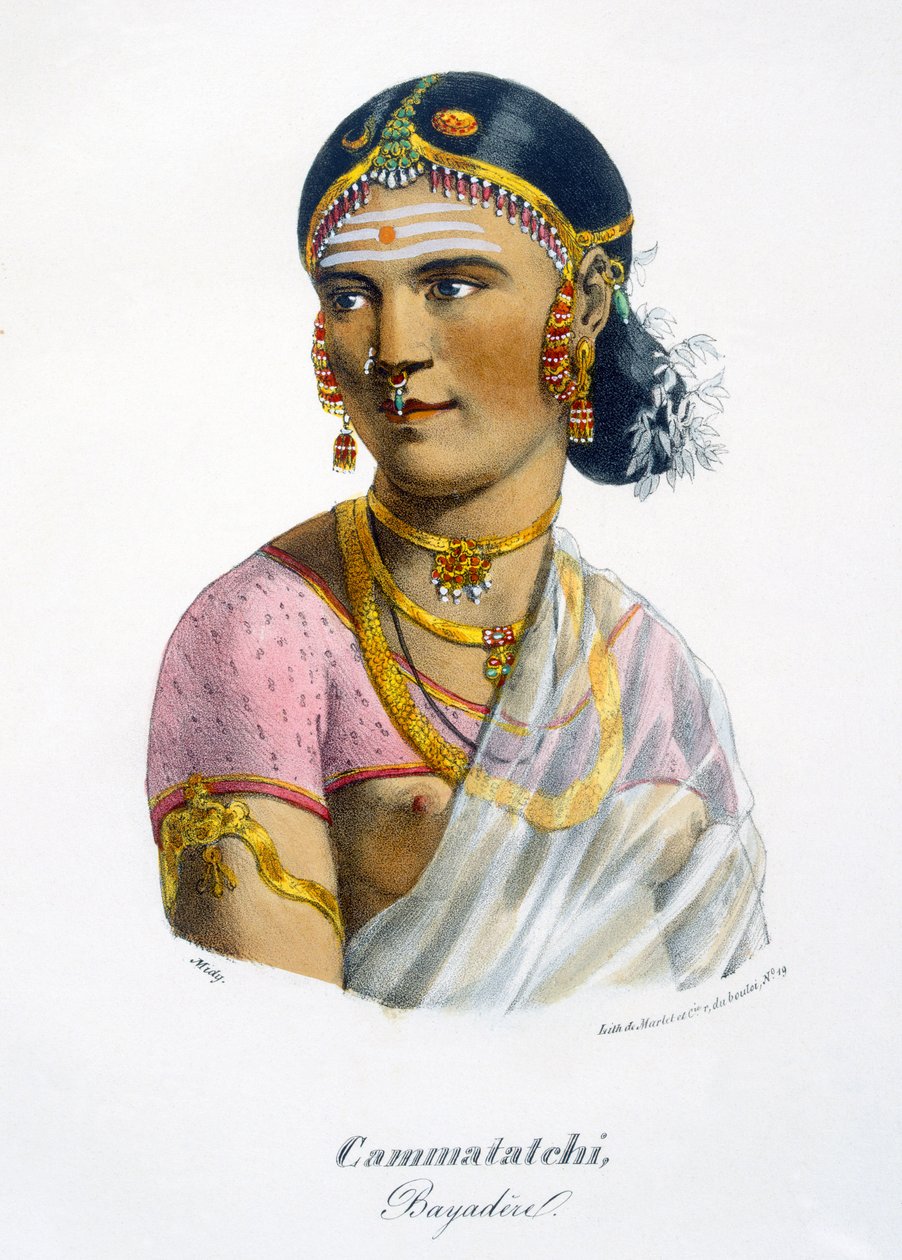 Cammatatchi, eine Tänzerin, 1827-35 von M.E. Burnouf