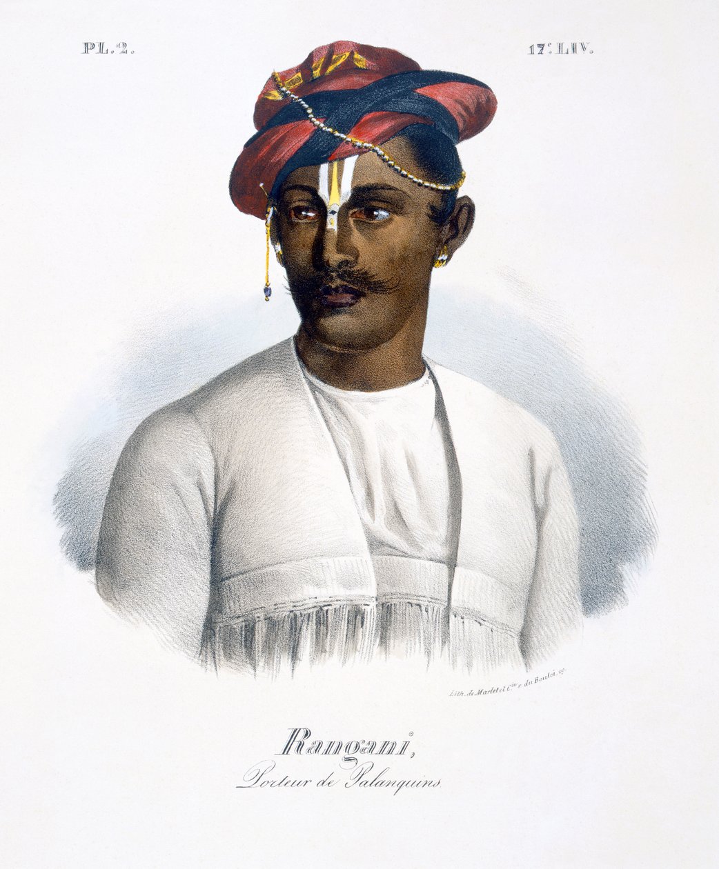 Rangani, ein Sänftenträger, 1827-35 von M.E. Burnouf