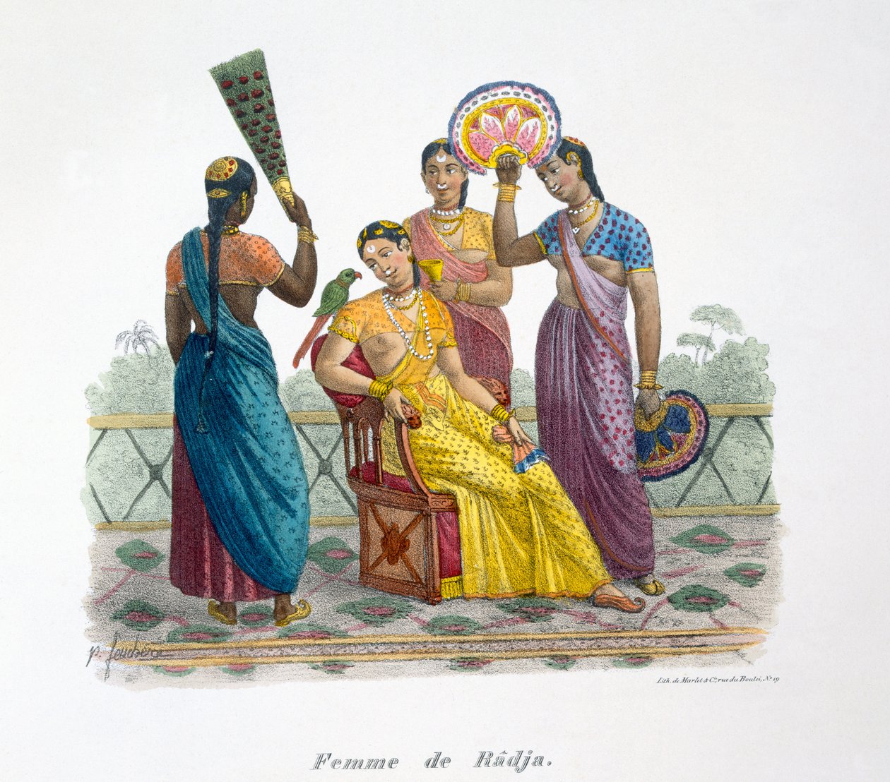 Frau eines Rajas, 1827-35 von M.E. Burnouf