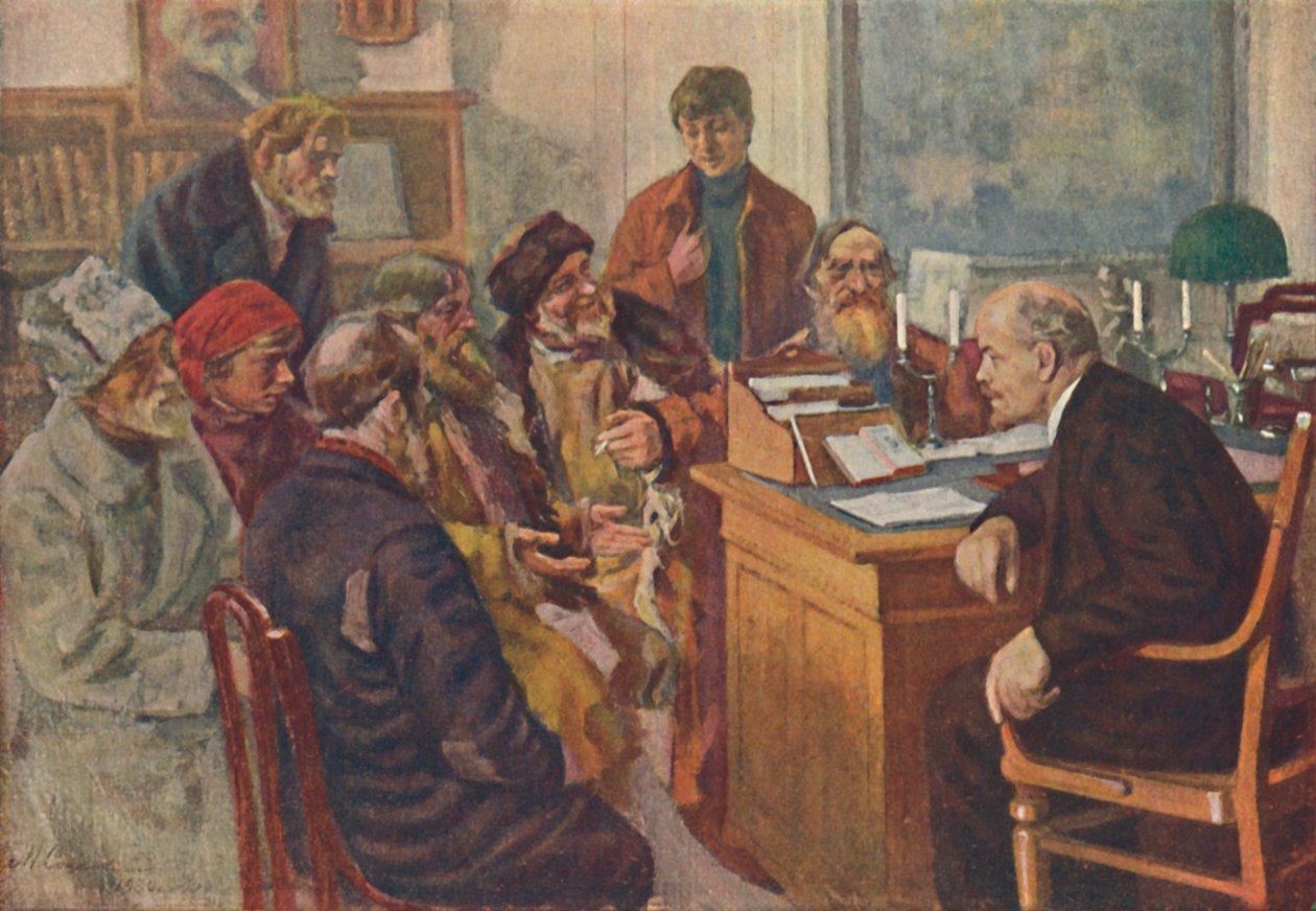 Lenin spricht zu Bauern von M Sokolov