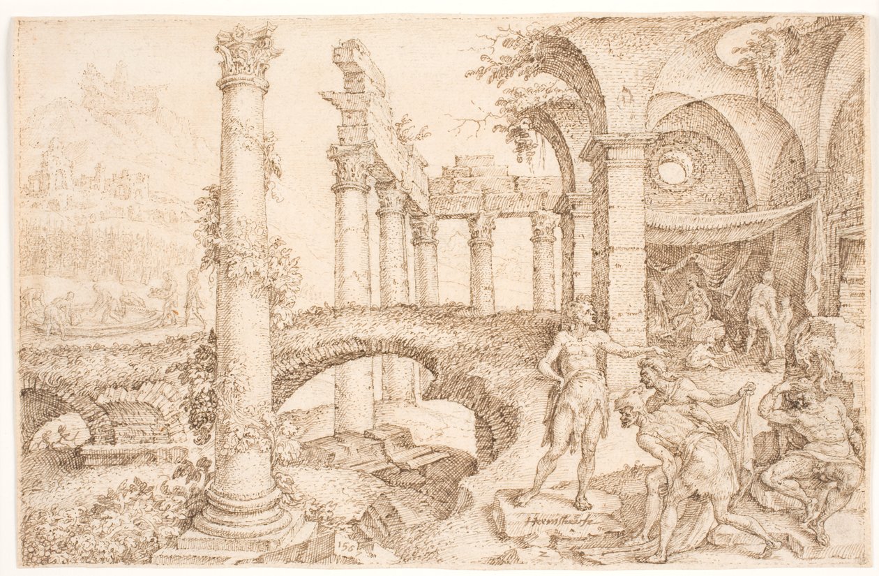 Ham verspottet Noah von Maarten van Heemskerck