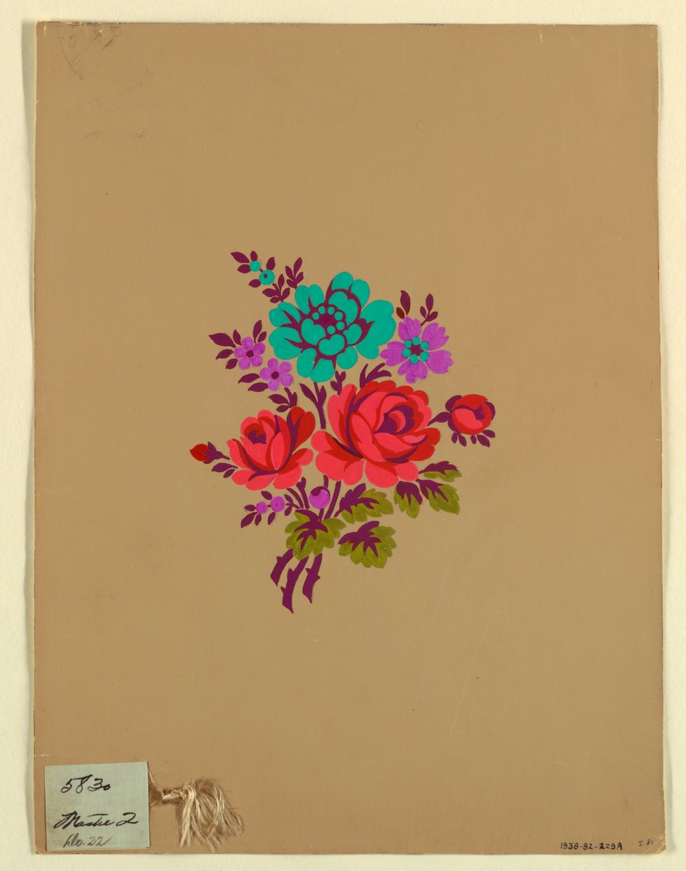 Polychrome Blumenkomposition von Made by Herman A. Elsberg