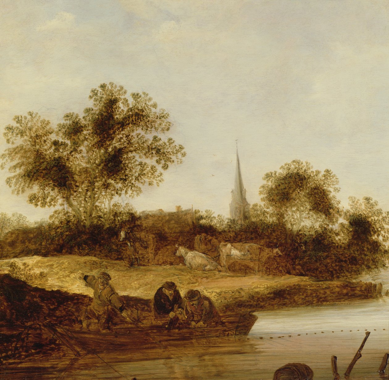 Bewaldete Flusslandschaft von Maerten Fransz van der Hulst