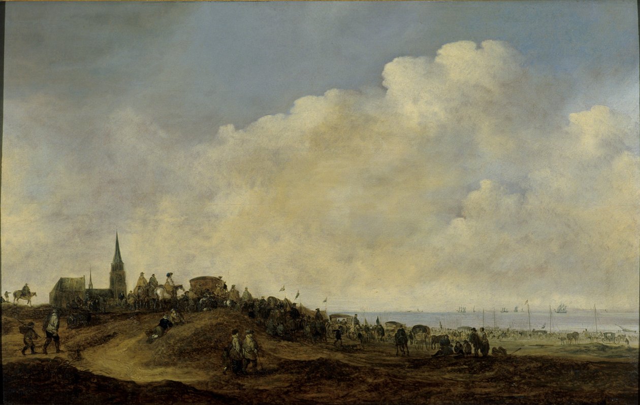 Abreise von Wilhelm II. nach England vom Strand von Scheveningen, 1641 von Maerten Fransz van der Hulst