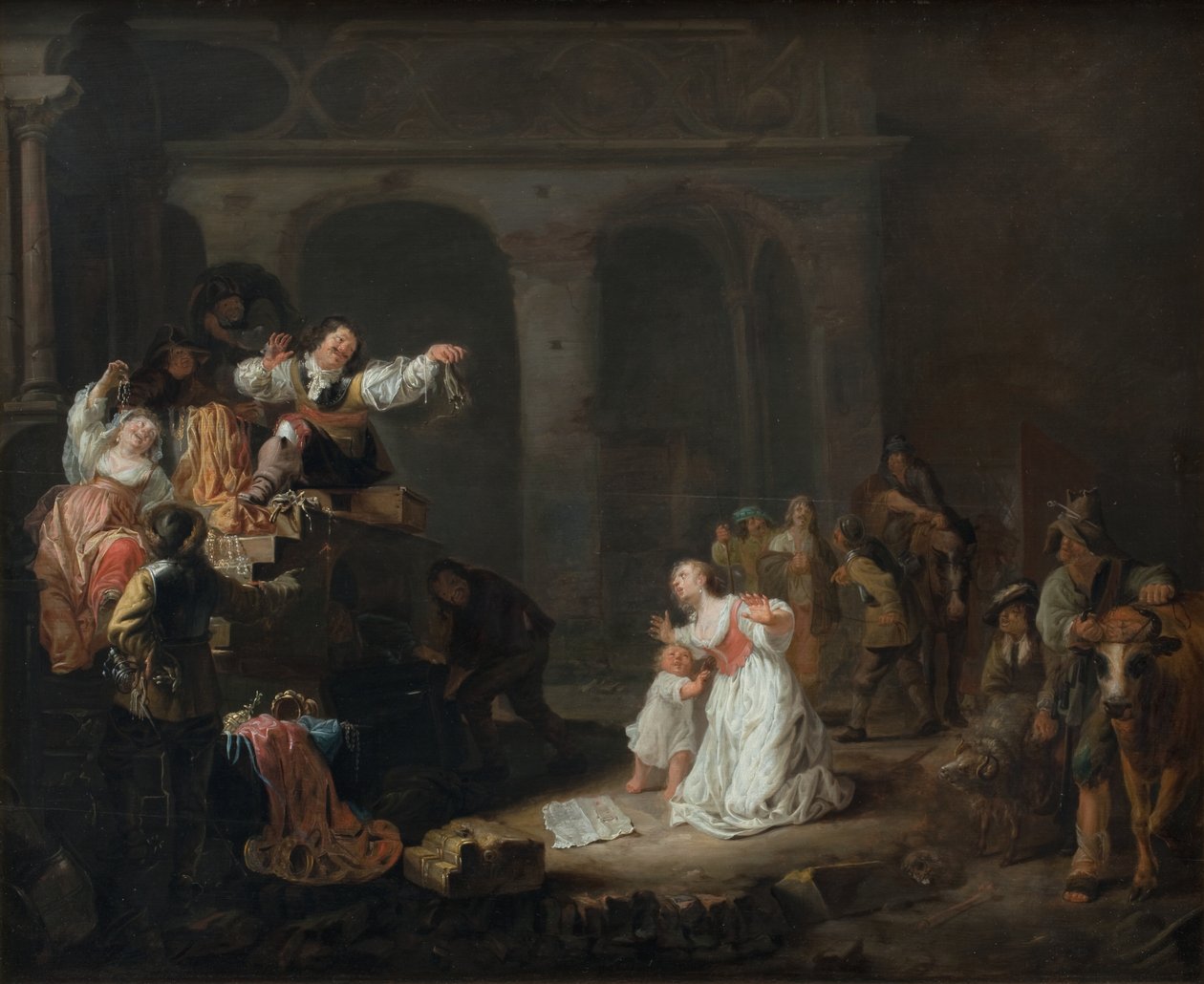 Plünderung eines Herrenhauses von Maerten Stoop