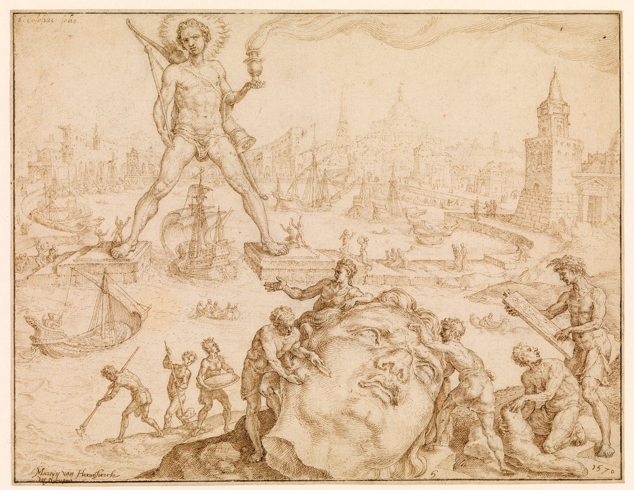 Koloss von Rhodos, 1570 von Maerten van Heemskerck