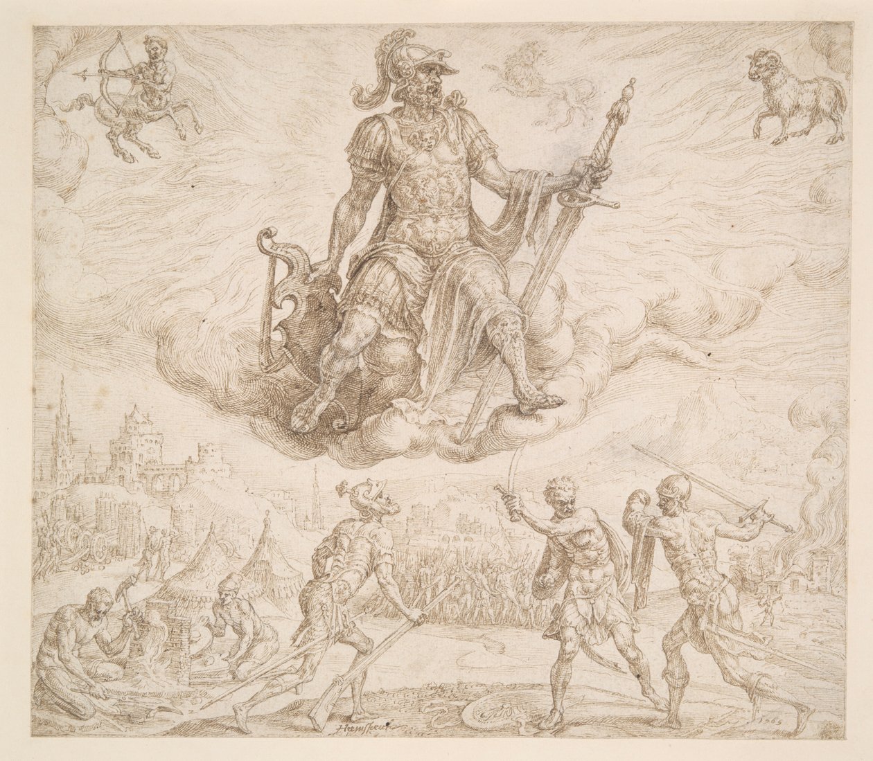 Mars, das cholerische Temperament von Maerten van Heemskerck