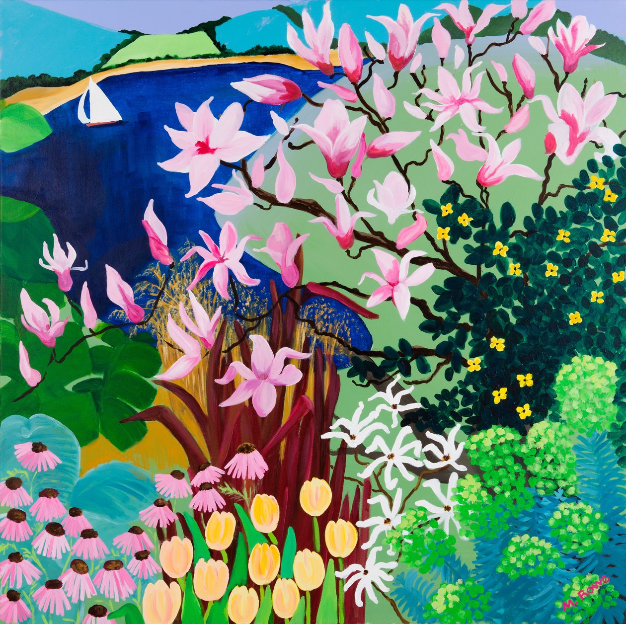 Magnolien in Salcombe, 2013 von Maggie Rowe