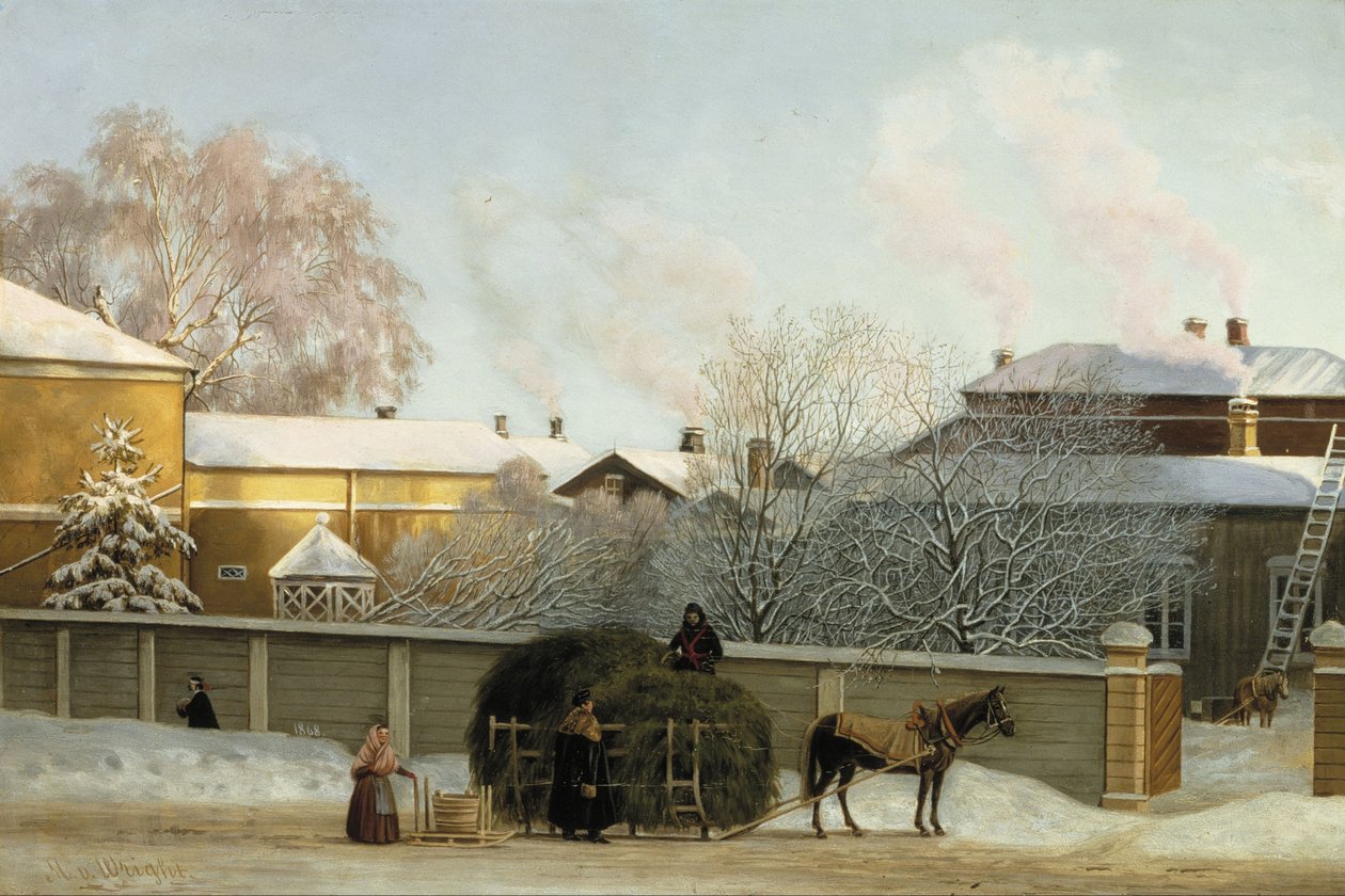 Annankatu an einem kalten Wintermorgen von Magnus von Wright