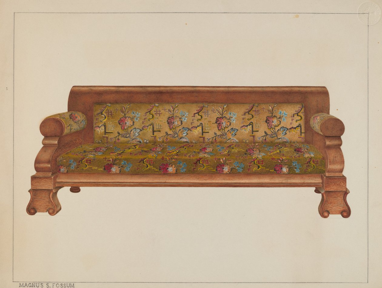 Hochlehnsessel, ca. 1938 von Magnus S. Fossum