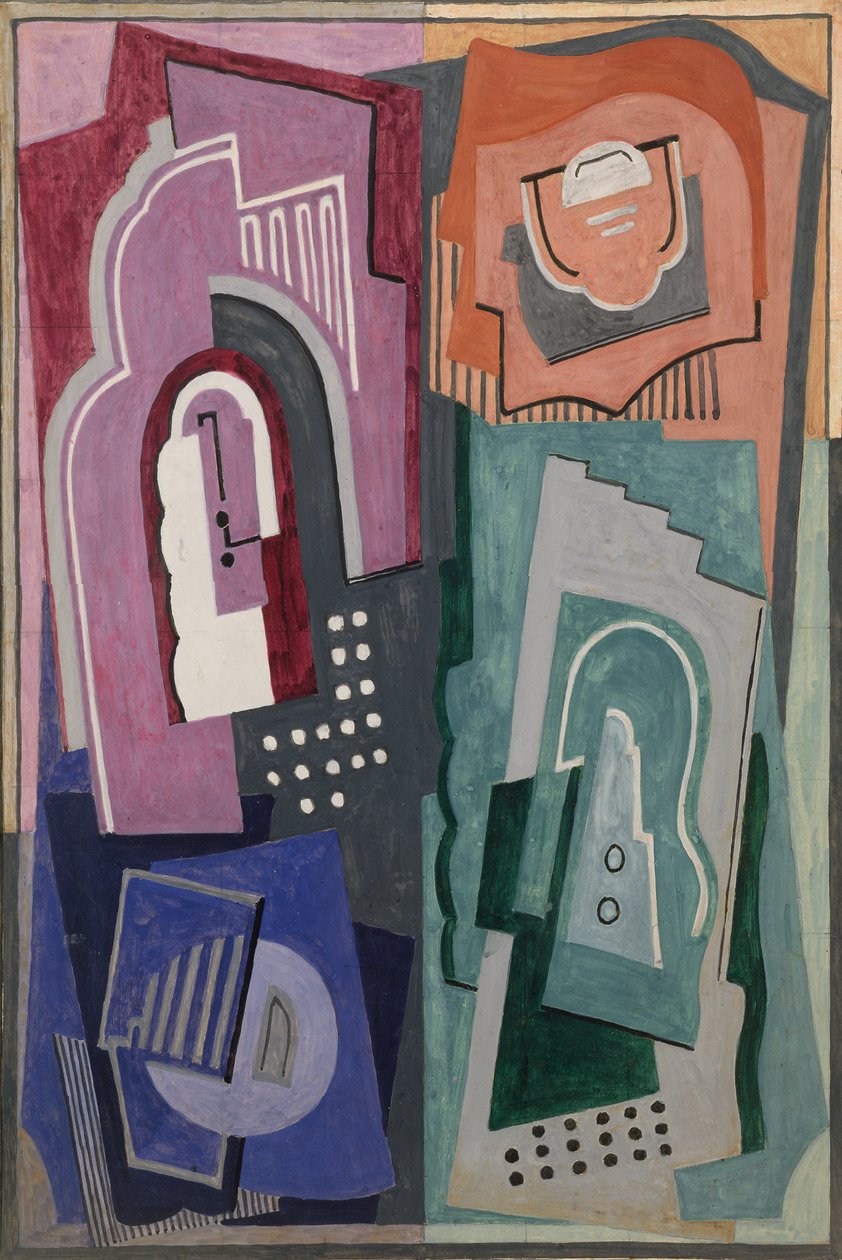 Fünf-Elemente-Komposition, um 1929 von Mainie Jellett