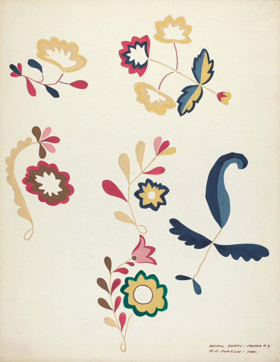 Entwurf aus einem vorgeschlagenen Portfolio von Majel G. Claflin