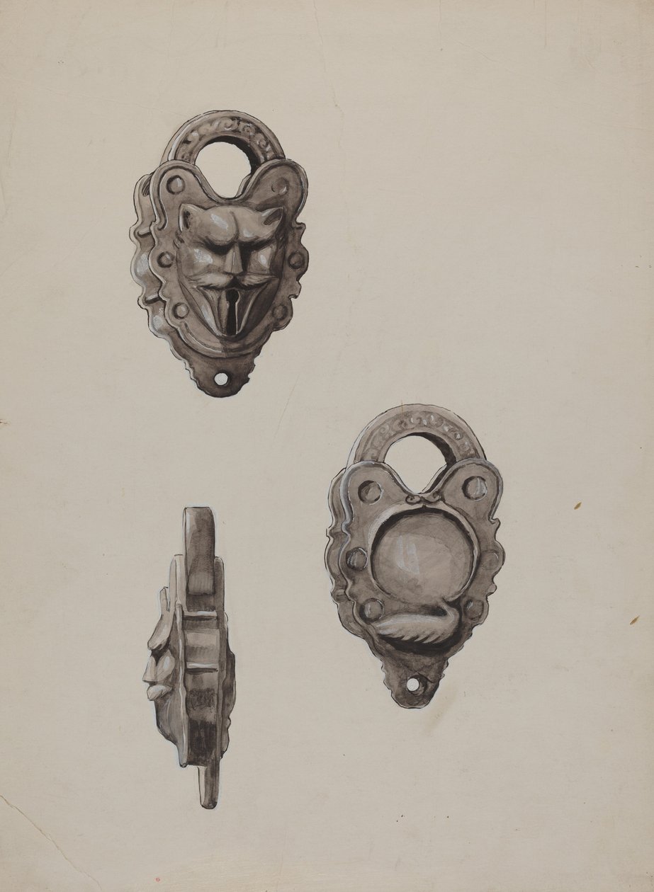 Eisenschloss, ca. 1937 von Majel G. Claflin