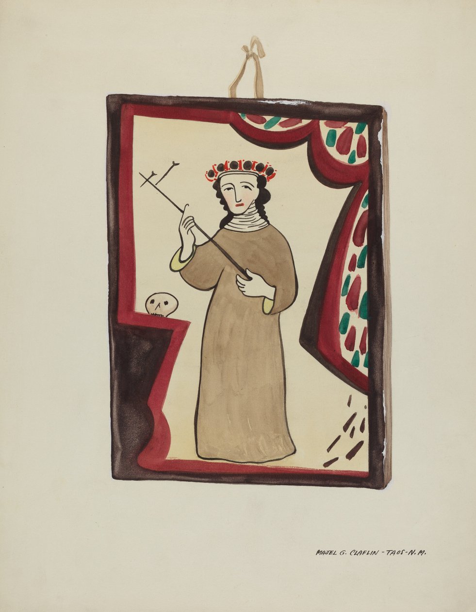 Retablo-Santa Rita, ca. 1937 von Majel G. Claflin