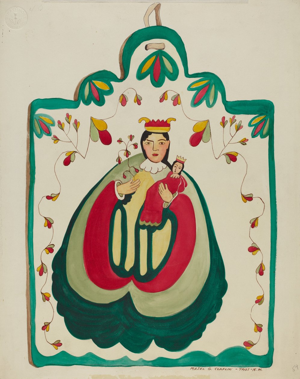 Holz-Retablo, San Antonio von Majel G. Claflin