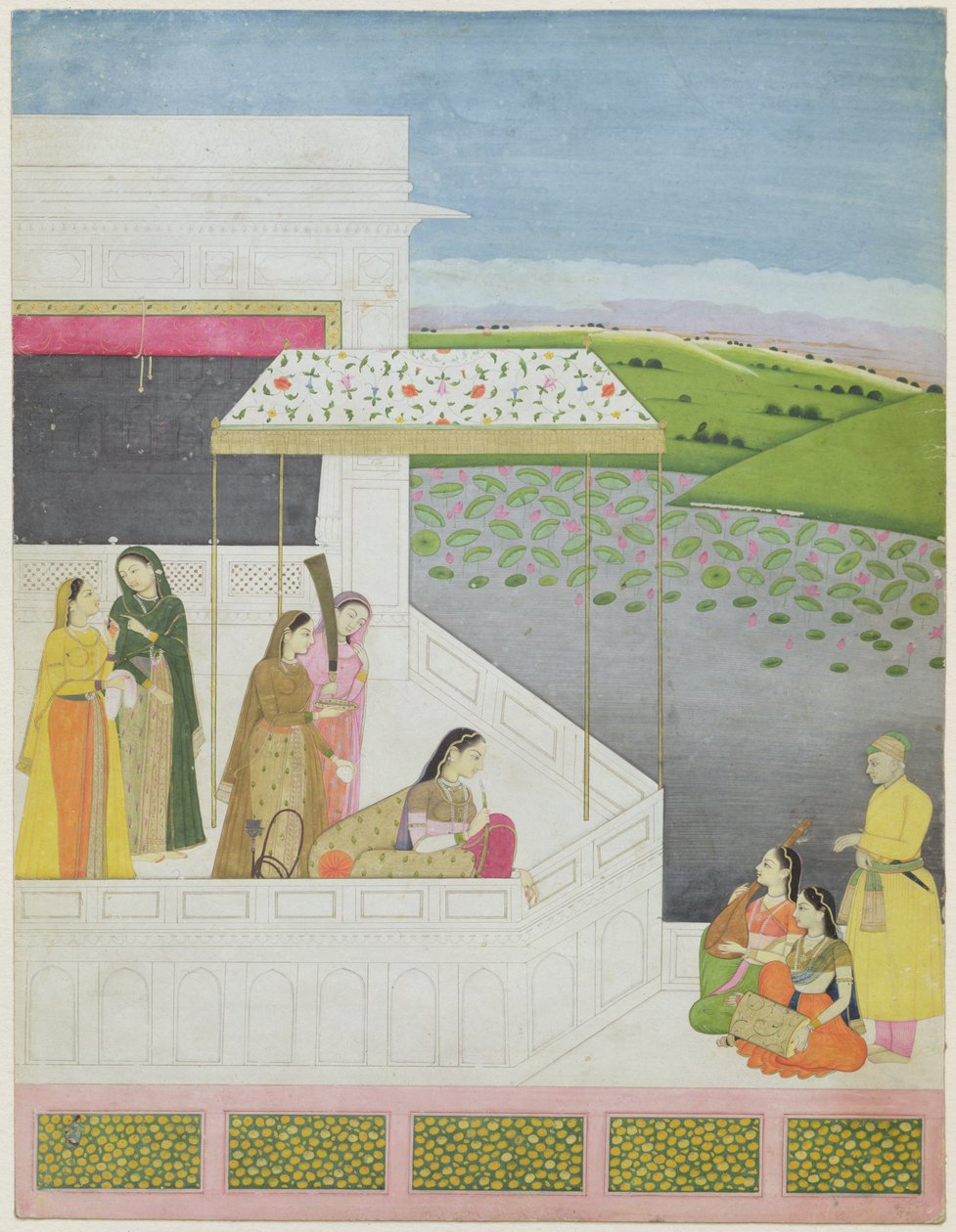 Junge Frau, die Musik hört, ca. 1745-50 von Manak