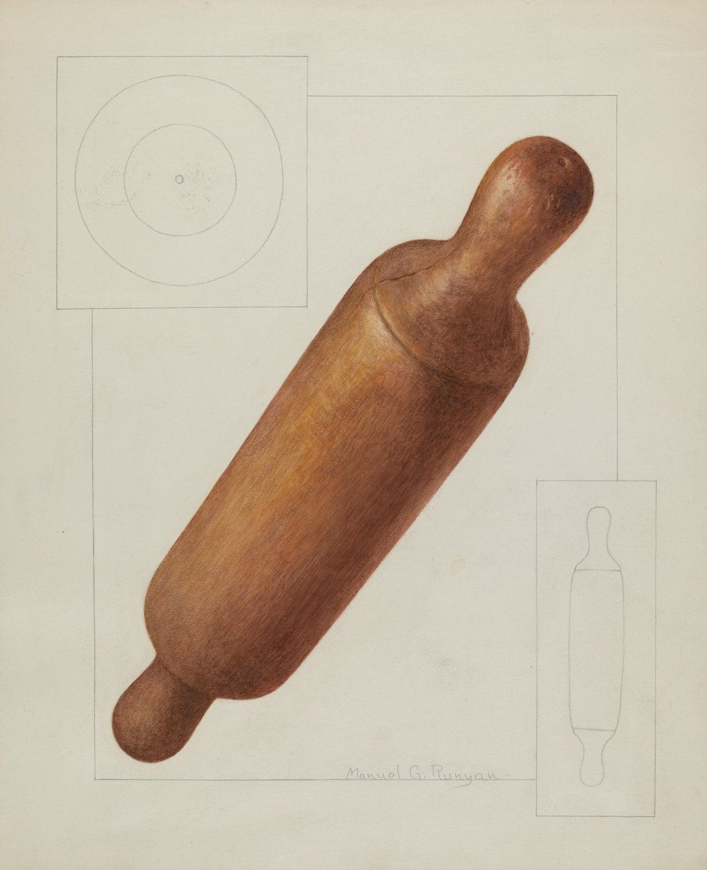 Teigrolle, ca. 1937 von Manuel G. Runyan