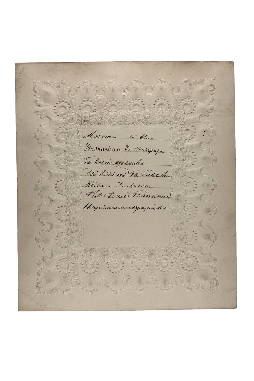Autogramme von Maori-Besuchern in England, 1863 von Maori