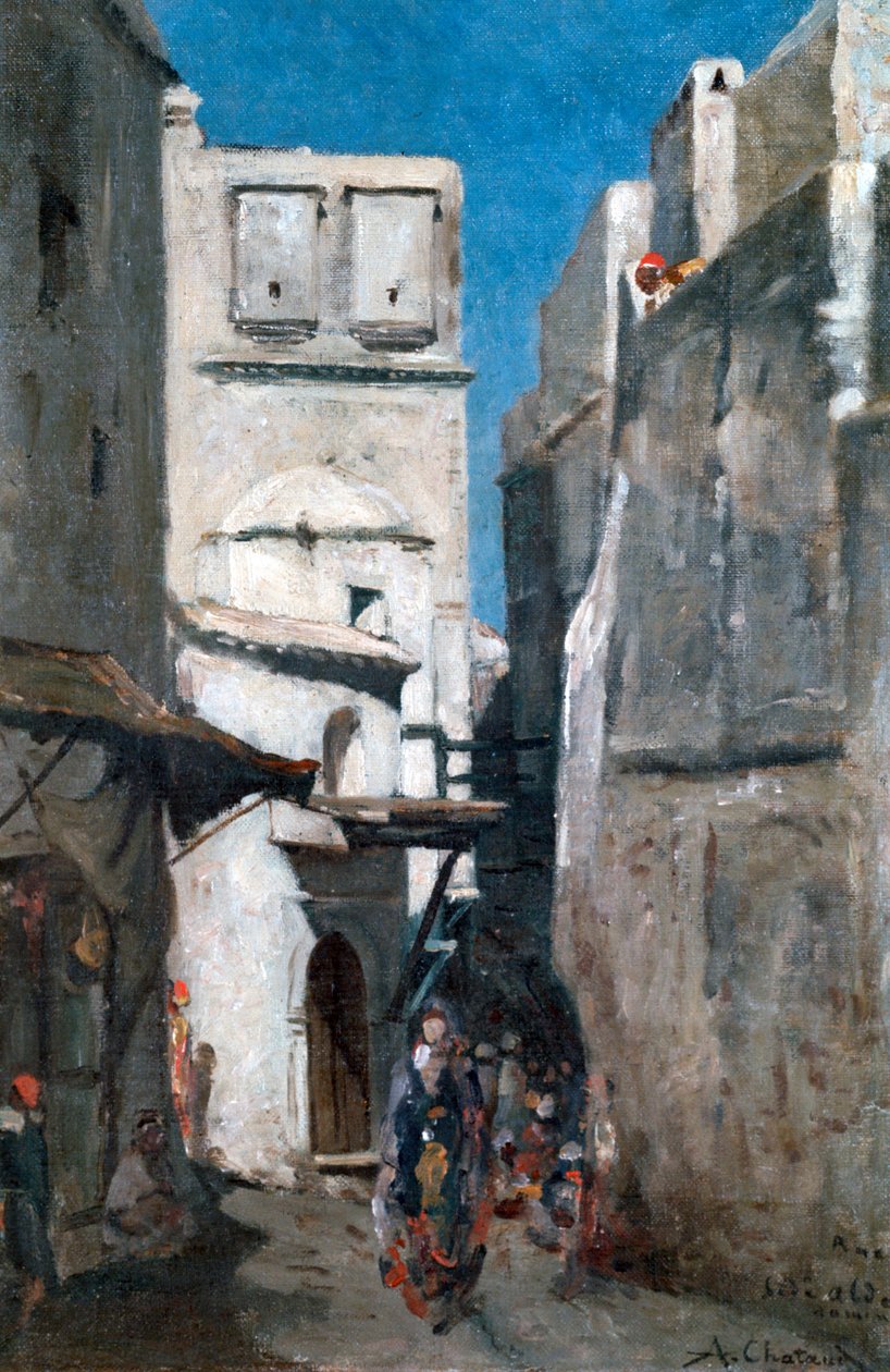 Straße in Algier von Marc Alfred Chataud