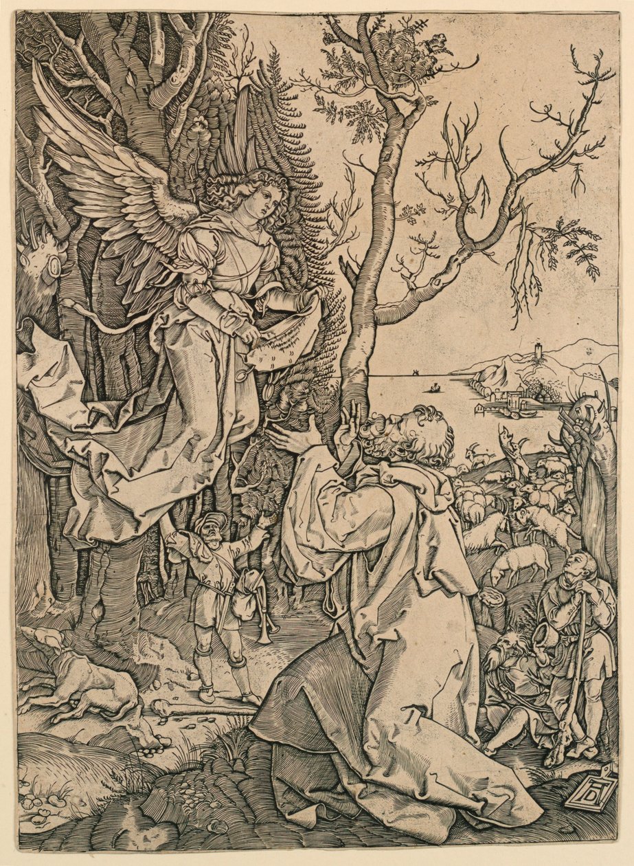 Engel erscheint Joachim von Marc Antonio Raimondi