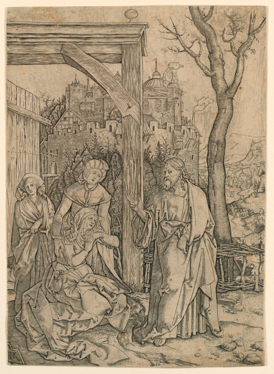 Christus nimmt Abschied von seiner Mutter von Marc Antonio Raimondi
