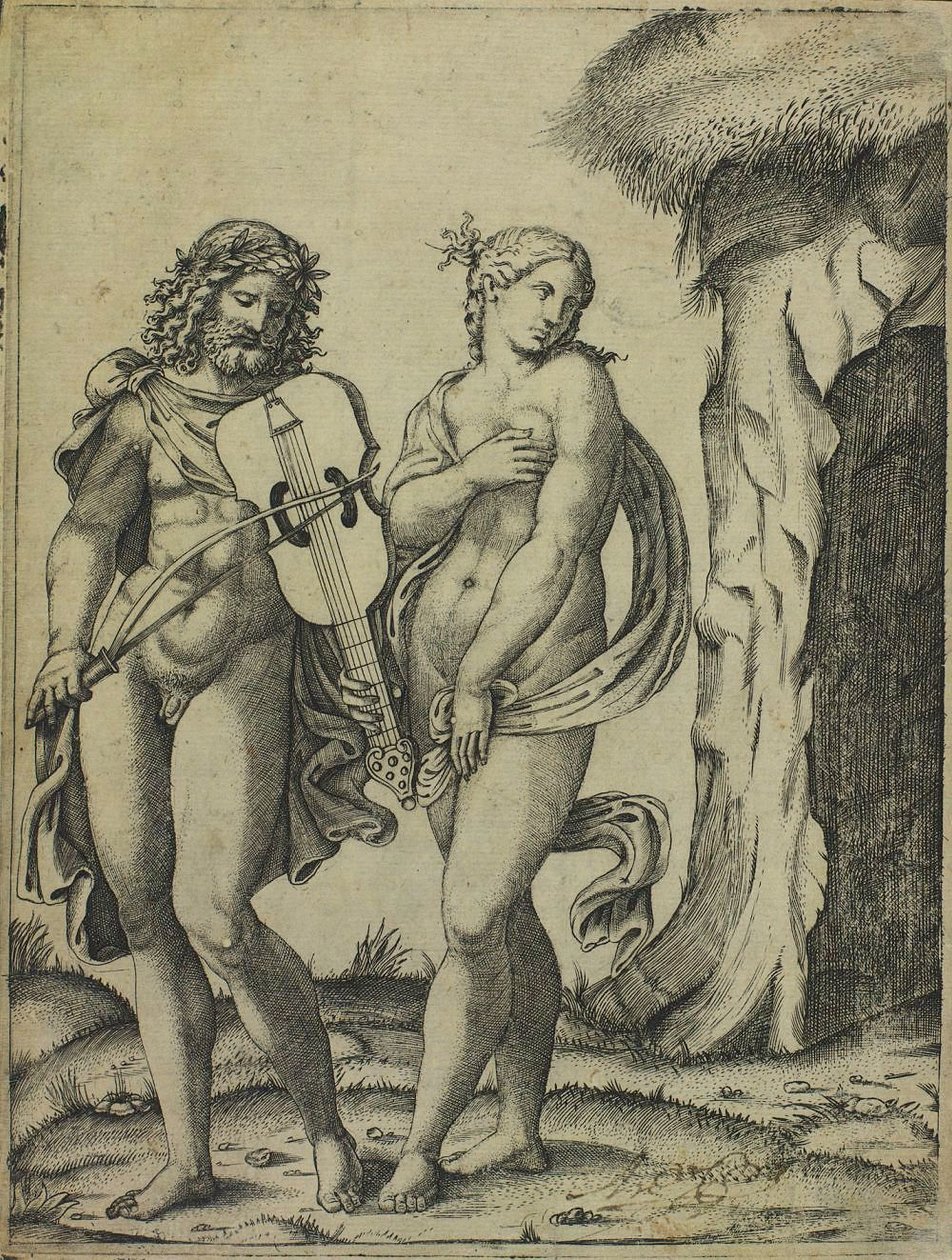Orpheus und Eurydike von Marcantonio Raimondi