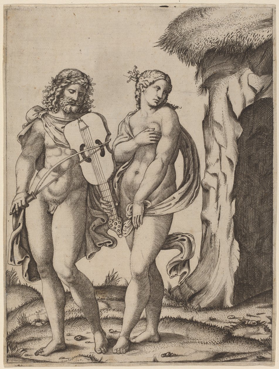Orpheus und Eurydike von Marcantonio Raimondi